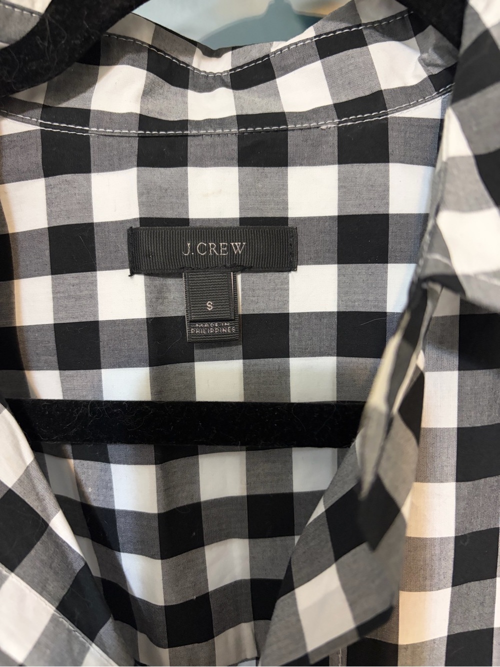J. Crew Black and White Gingham Shirt Dress - Picture 3 of 3